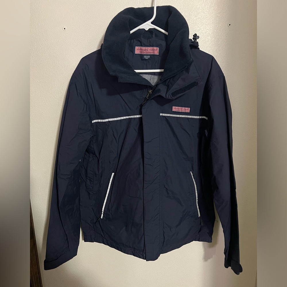 VINEYARD VINES Nor'Easter Hooded Outdoor Winter Navy‎ Blue Coat Men's Size S
